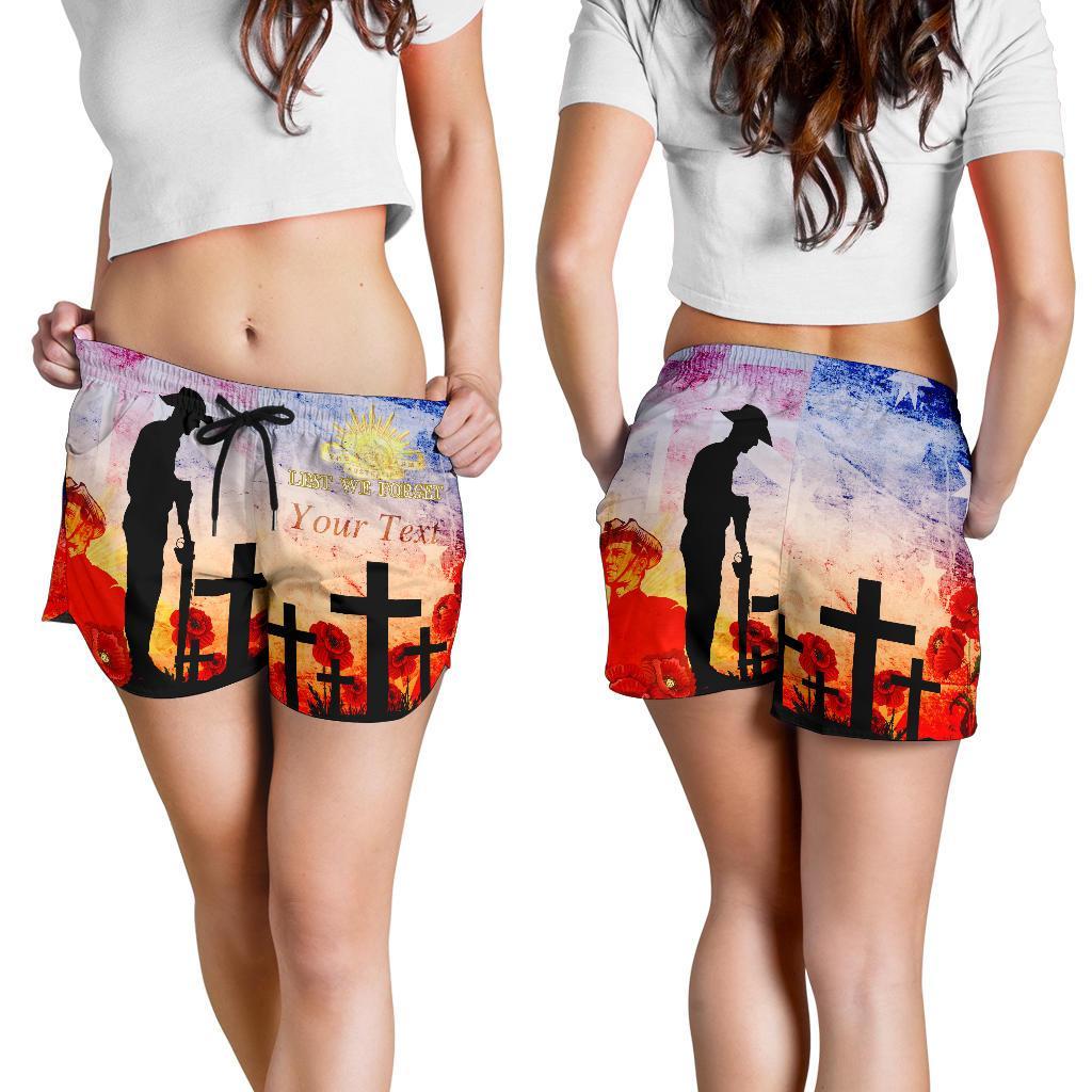 [Custom] Anzac Women's Shorts - Anzac 2020 Lest We Forget The Australian Army - Vibe Hoodie