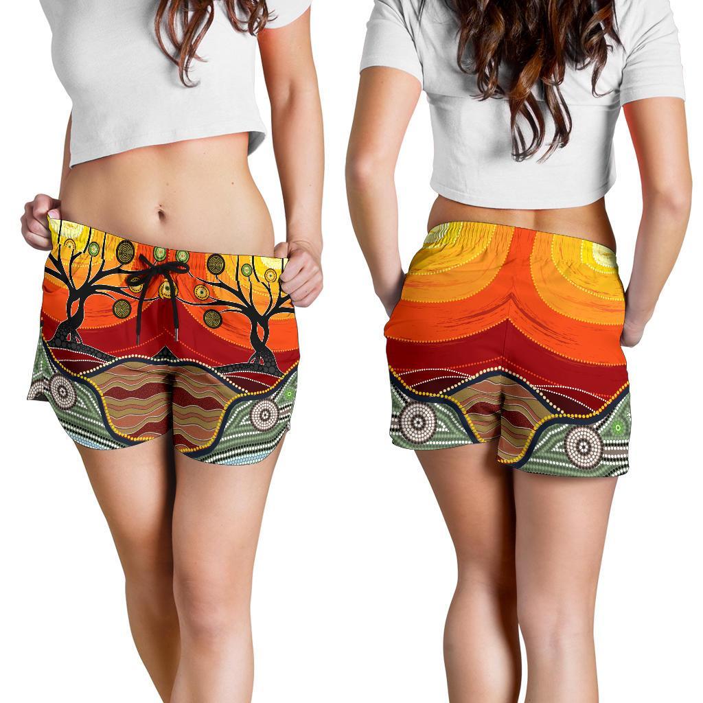 Women's Short - Australian Aboriginal Tree - Vibe Hoodie