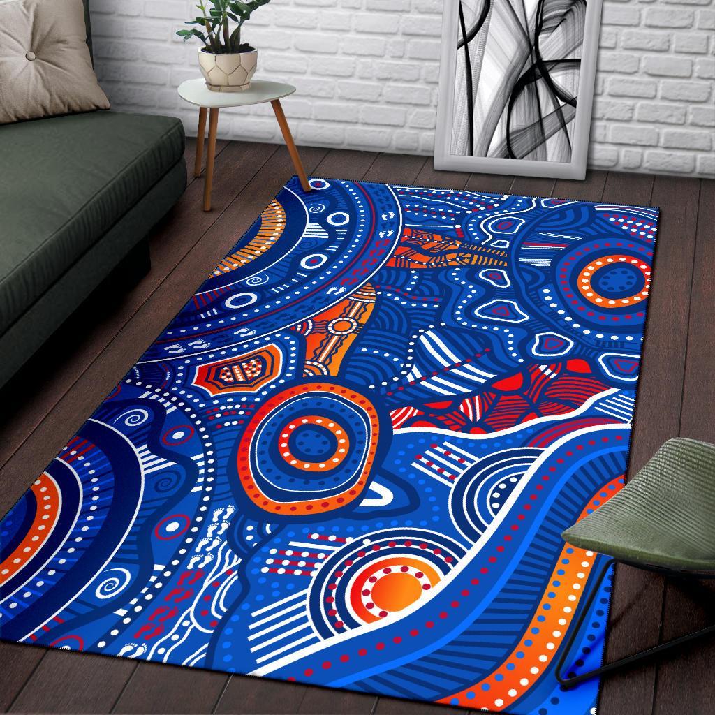 aboriginal-area-rug-indigenous-footprint-patterns-blue-color