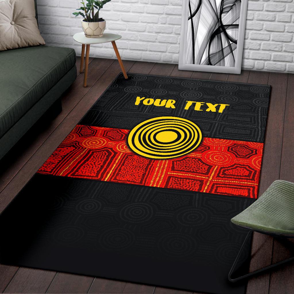 personalised-aboriginal-area-rug-aussie-indigenous-flag