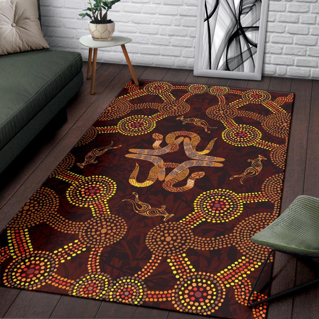 aboriginal-area-rug-snakes-boomerang-and-kangaroo