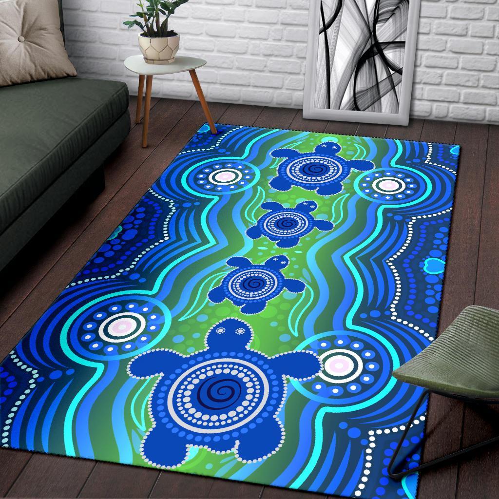 1staustrali-aboriginal-area-rug-aboriginal-turtle-family