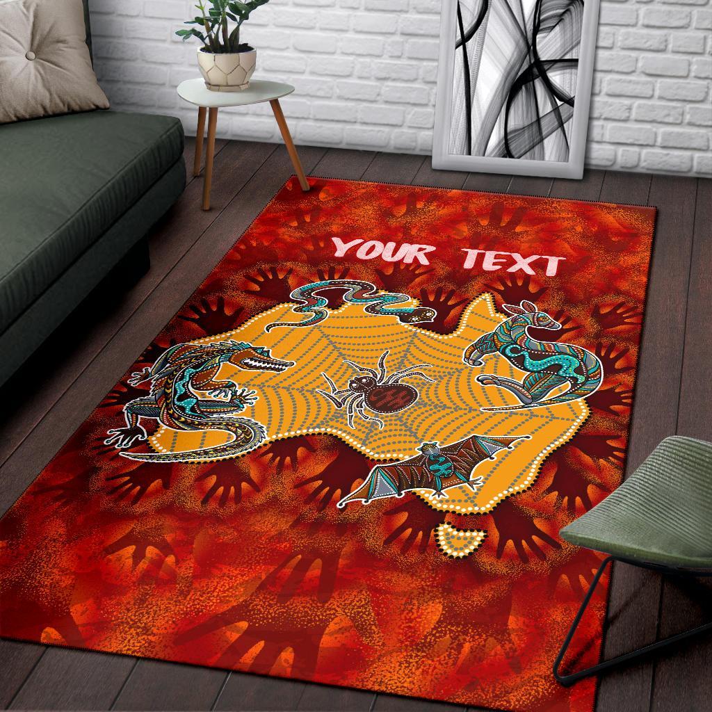 custom-aboriginal-area-rug-australia-map-hand-patterns-spider-web