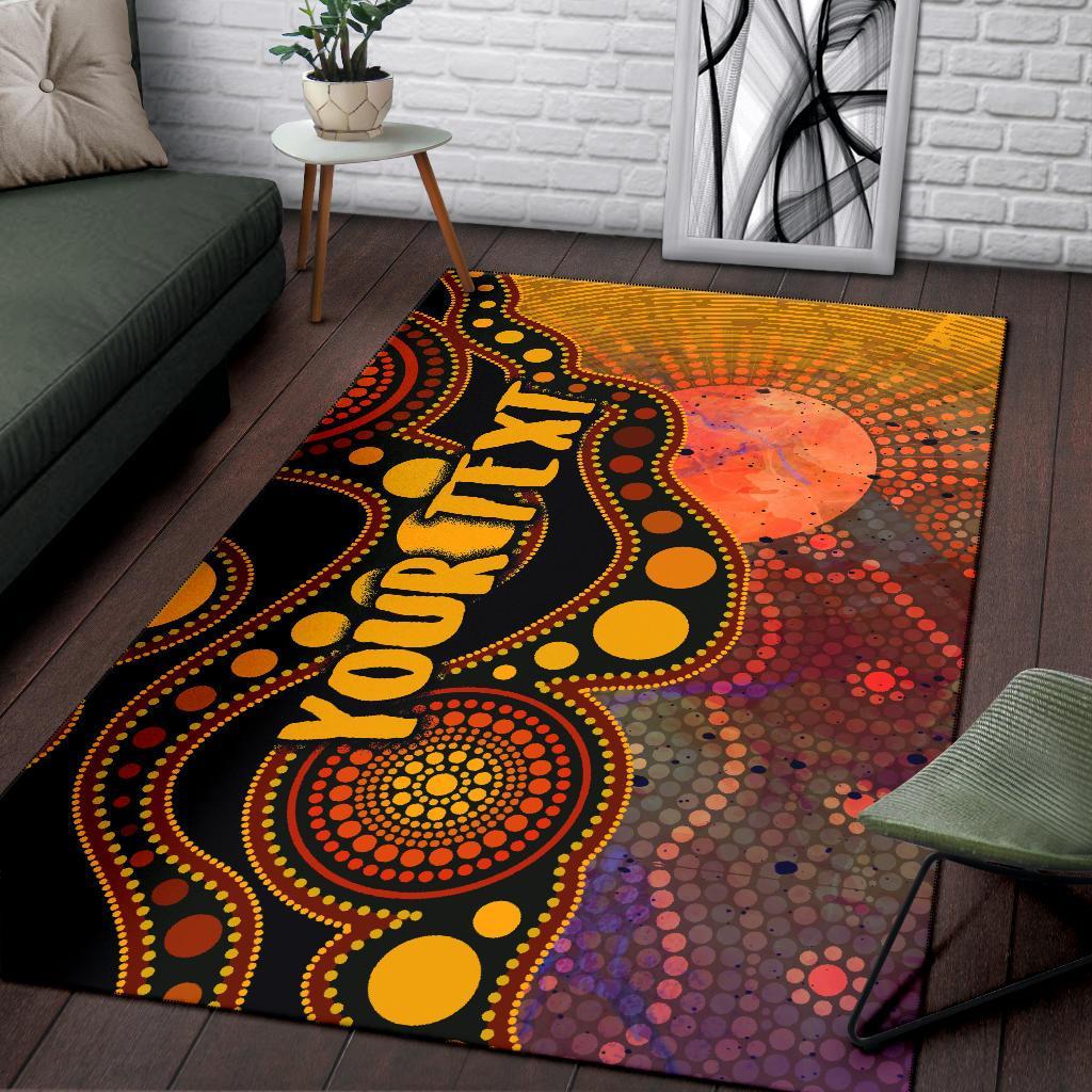 custom-text-aboriginal-area-rug-australia-indigenous-flag-circle-dot-painting-art-golden