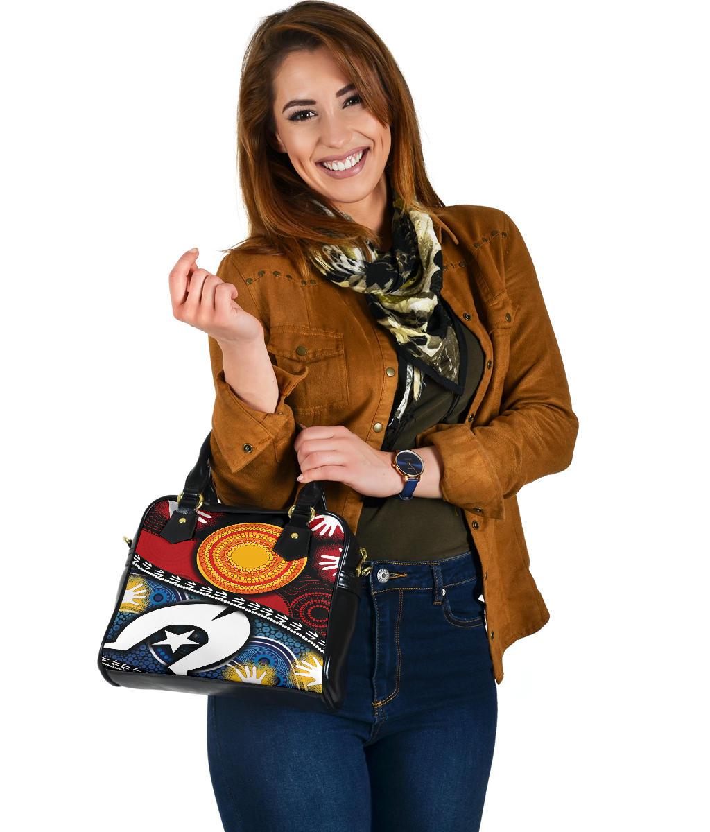 Shoulder Handbag - Australian NAIDOC Aboriginal and Torres Strait Island Flags - Vibe Hoodie