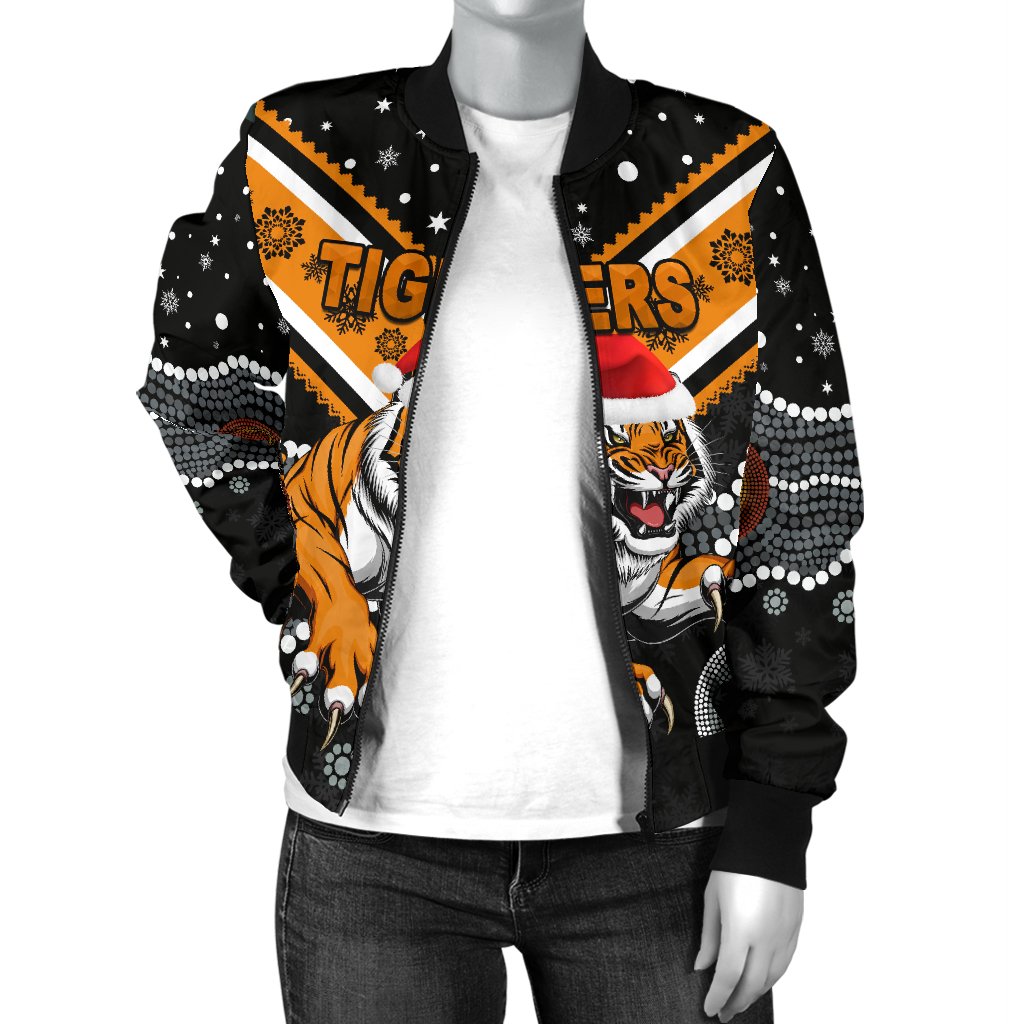 wests-christmas-womens-bomber-jacket-tigers-indigenous