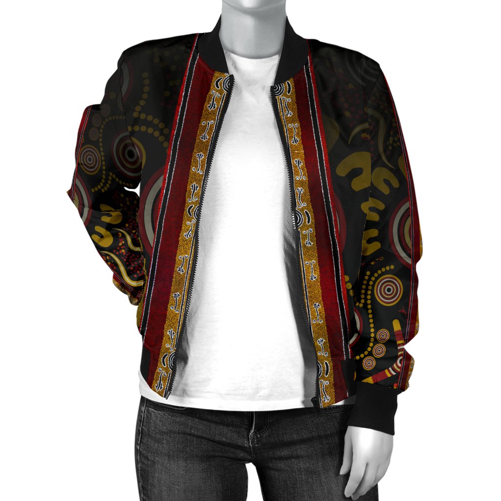 women-bomber-jacket-aboriginal-dot-panting-art-stripe-lines