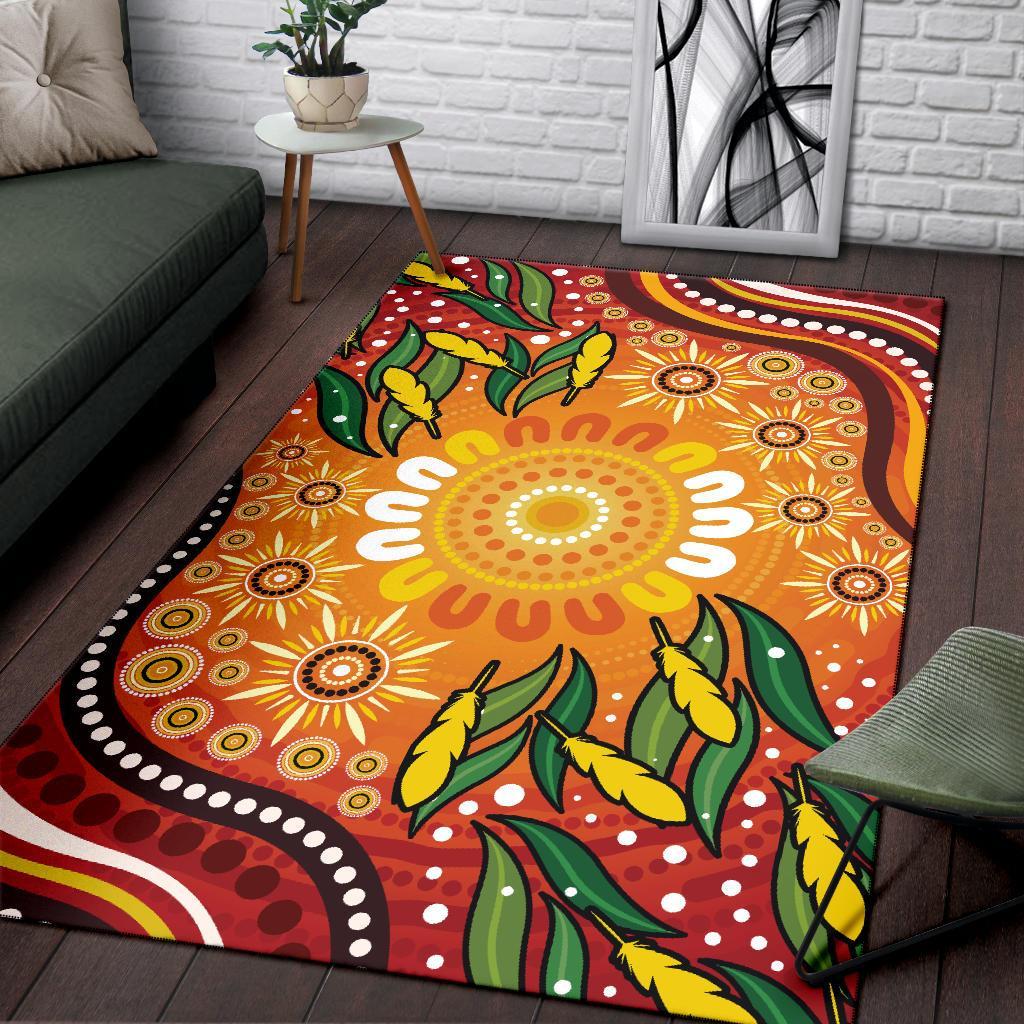 aboriginal-area-rug-indigenous-circle-leaf-patterns