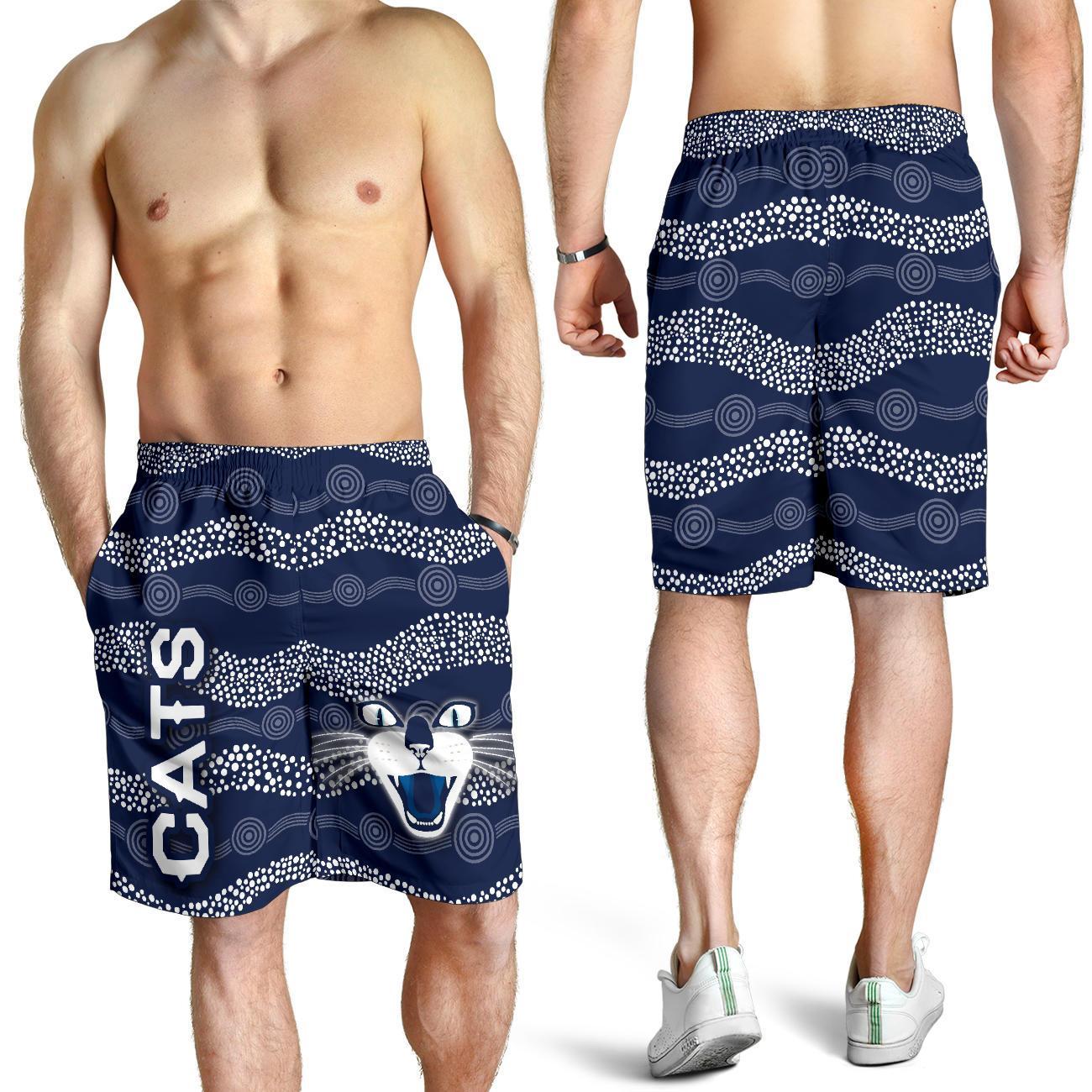 combo-polo-shirt-and-men-short-geelong-cats-indigenous-navy