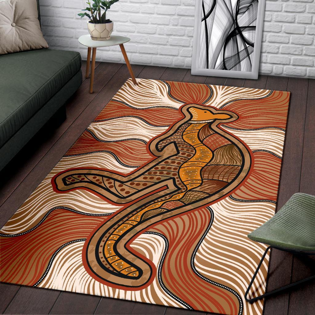 aboriginal-area-rug-indigenous-kangaroo-vintage-stye