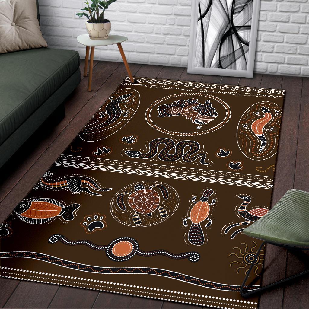 area-rug-aboriginal-dot-art-painting-with-animal