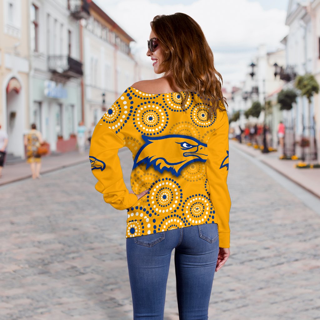 West Coast Eagles Women's Off Shoulder Sweater Special Aboriginal Style - Vibe Hoodie