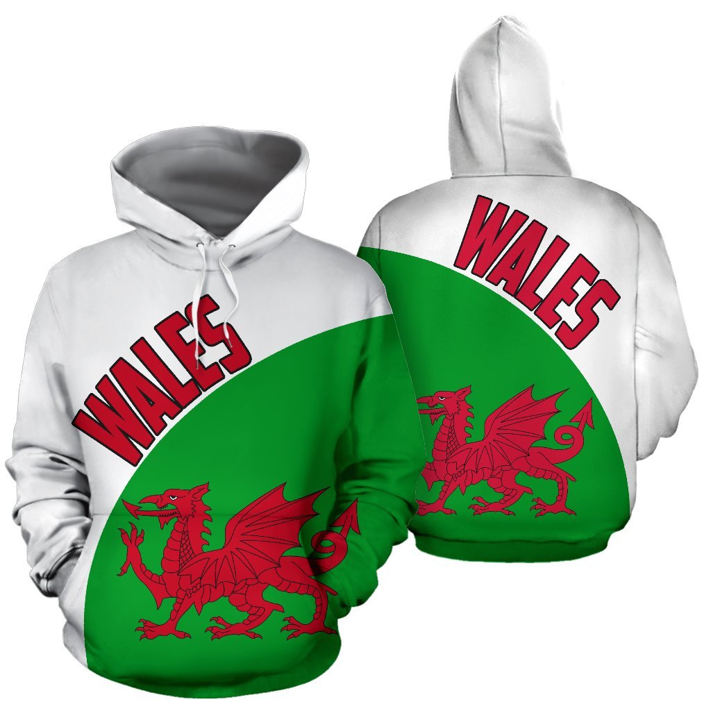 Wales Hoodie Wave Flag Color