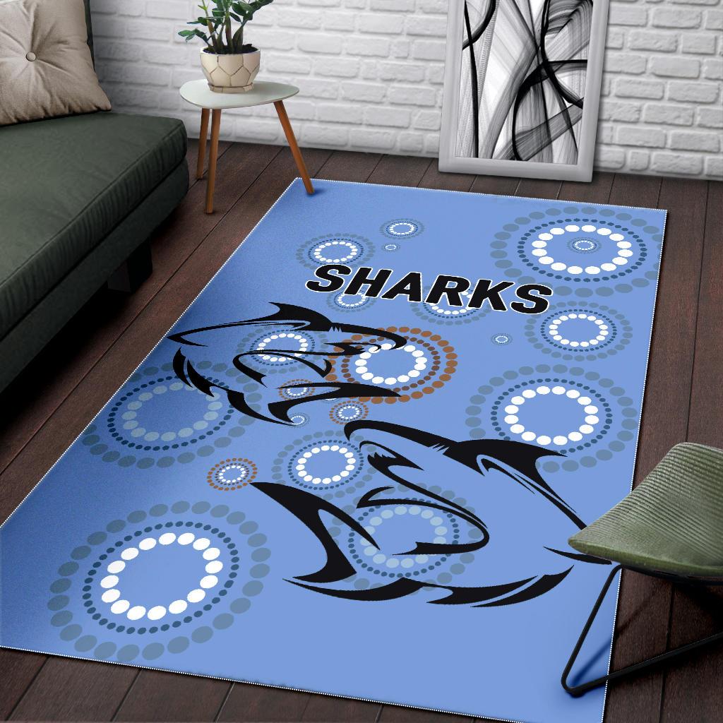 cronulla-area-rug-sharks-unique-indigenous