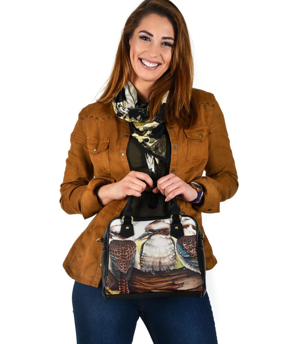 Shoulder Handbag - Kookaburra with Waratah - Vibe Hoodie