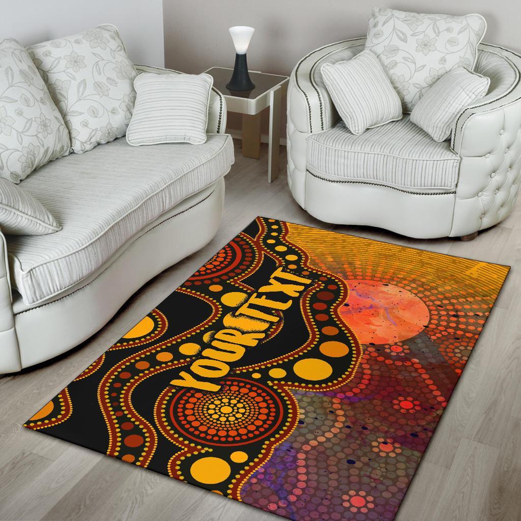 custom-text-aboriginal-area-rug-australia-indigenous-flag-circle-dot-painting-art-golden