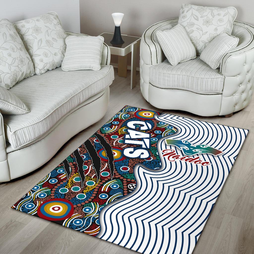 custom-personalised-geelong-naidoc-week-area-rug-cats-indigenous-version-special