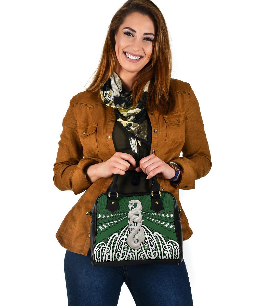 Maori Moko Tattoo Shoulder Handbag, Manaia Pounamu - Vibe Hoodie