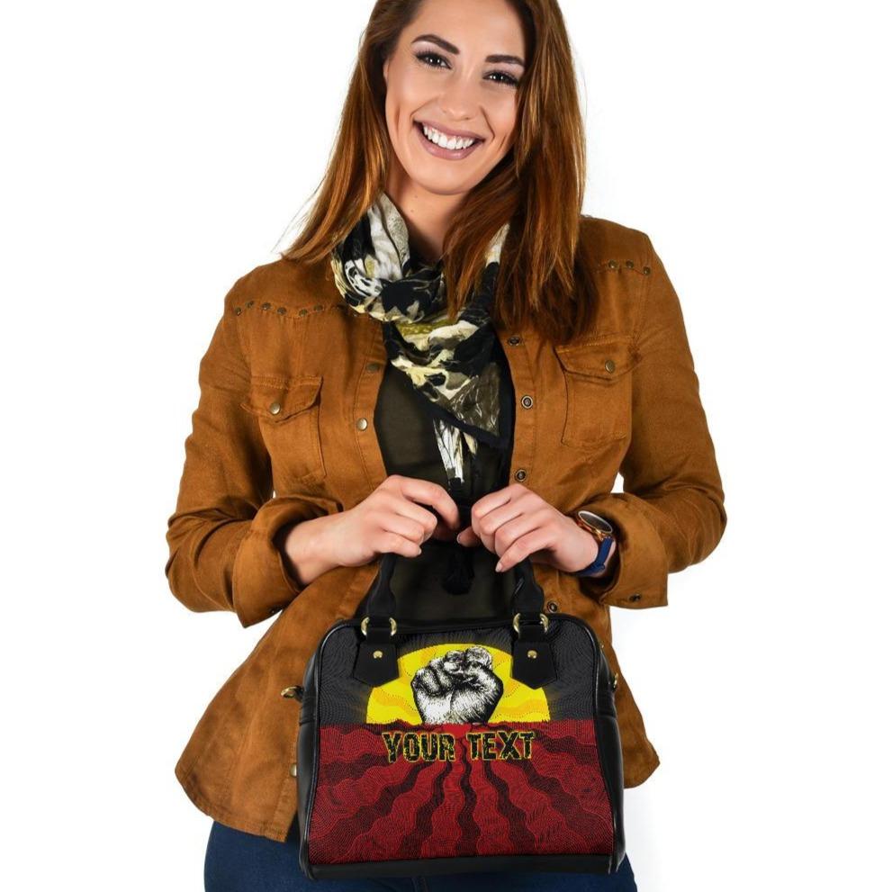 [Custom] Aboriginal Shoulder Handbag, Black Lives Matter Sun Dot Painting - Vibe Hoodie