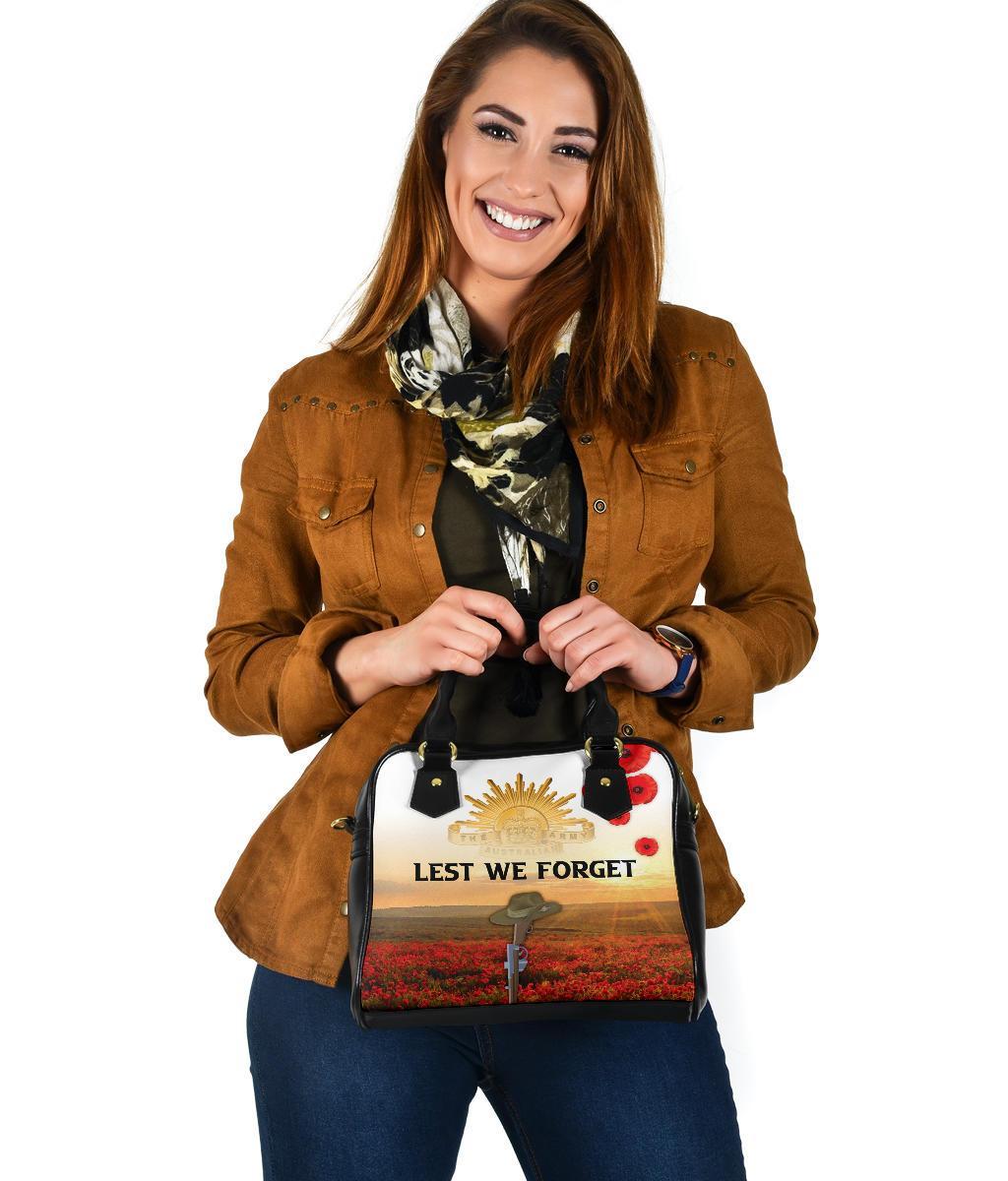 Anzac Day 2021 Shoulder Handbag - We Will Remember Them - Vibe Hoodie