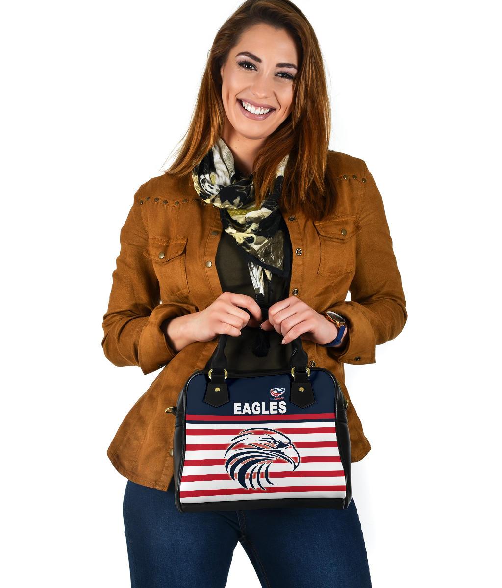 USA Rugby Shoulder Handbag Eagles Simple Style - Navy - Vibe Hoodie