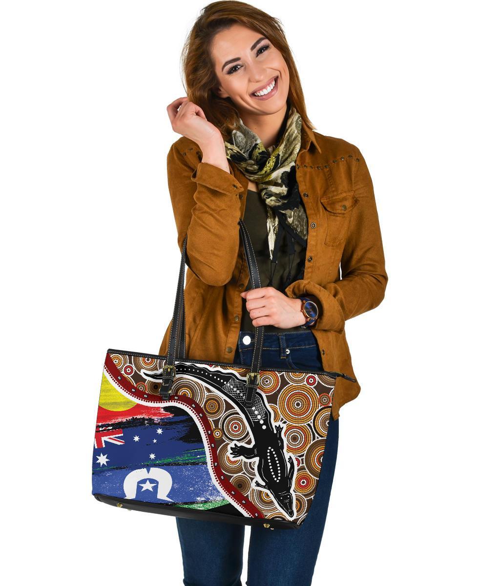 large-leather-tote-bag-australian-aboriginal-crocodile-with-naidoc-flags