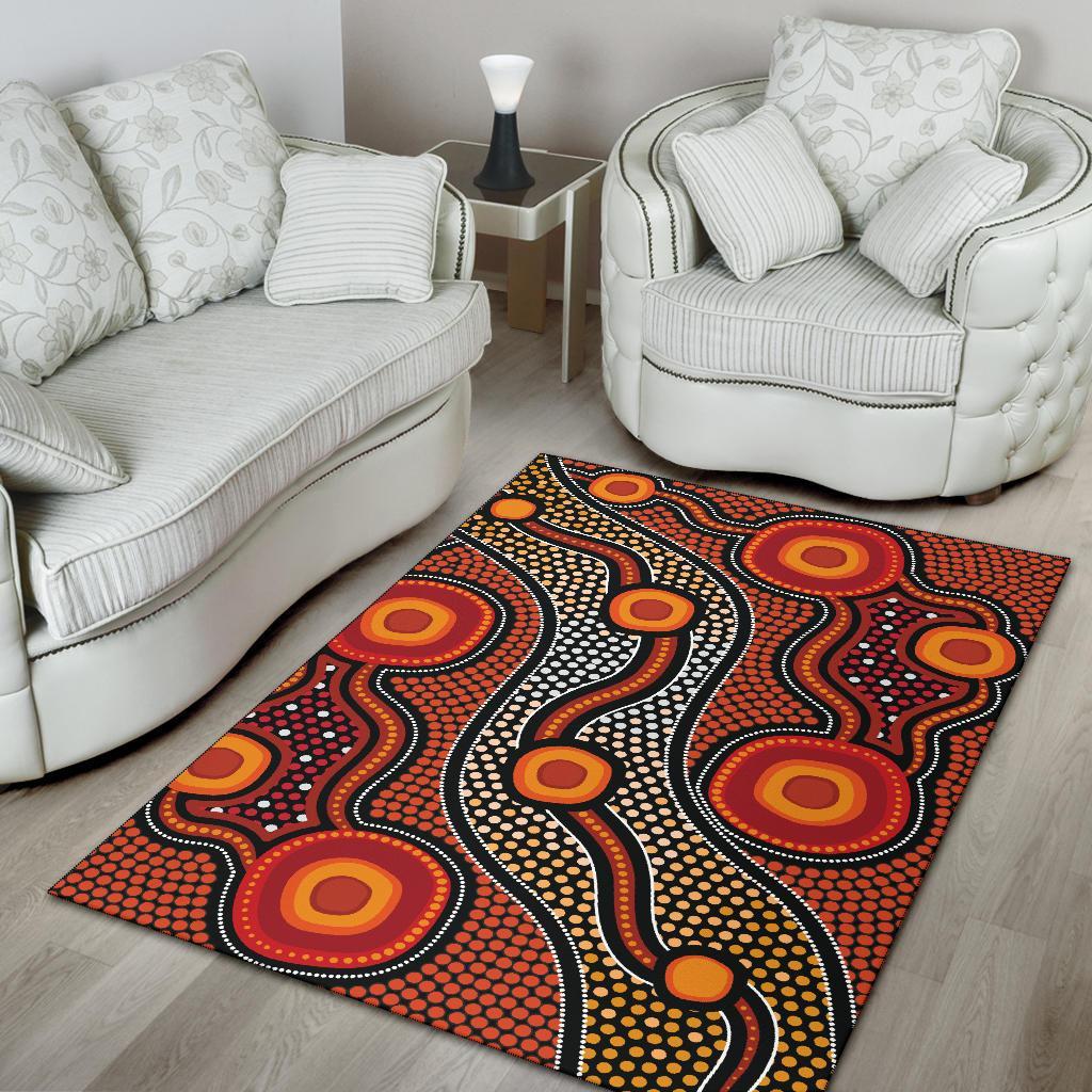 aboriginal-area-rug-landscape-circle-dot-painting-art