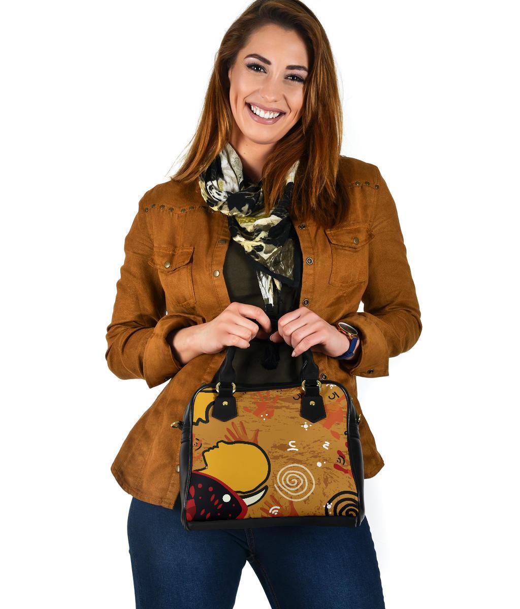 Shoulder Handbag - Mother and Son Hand Art - Vibe Hoodie