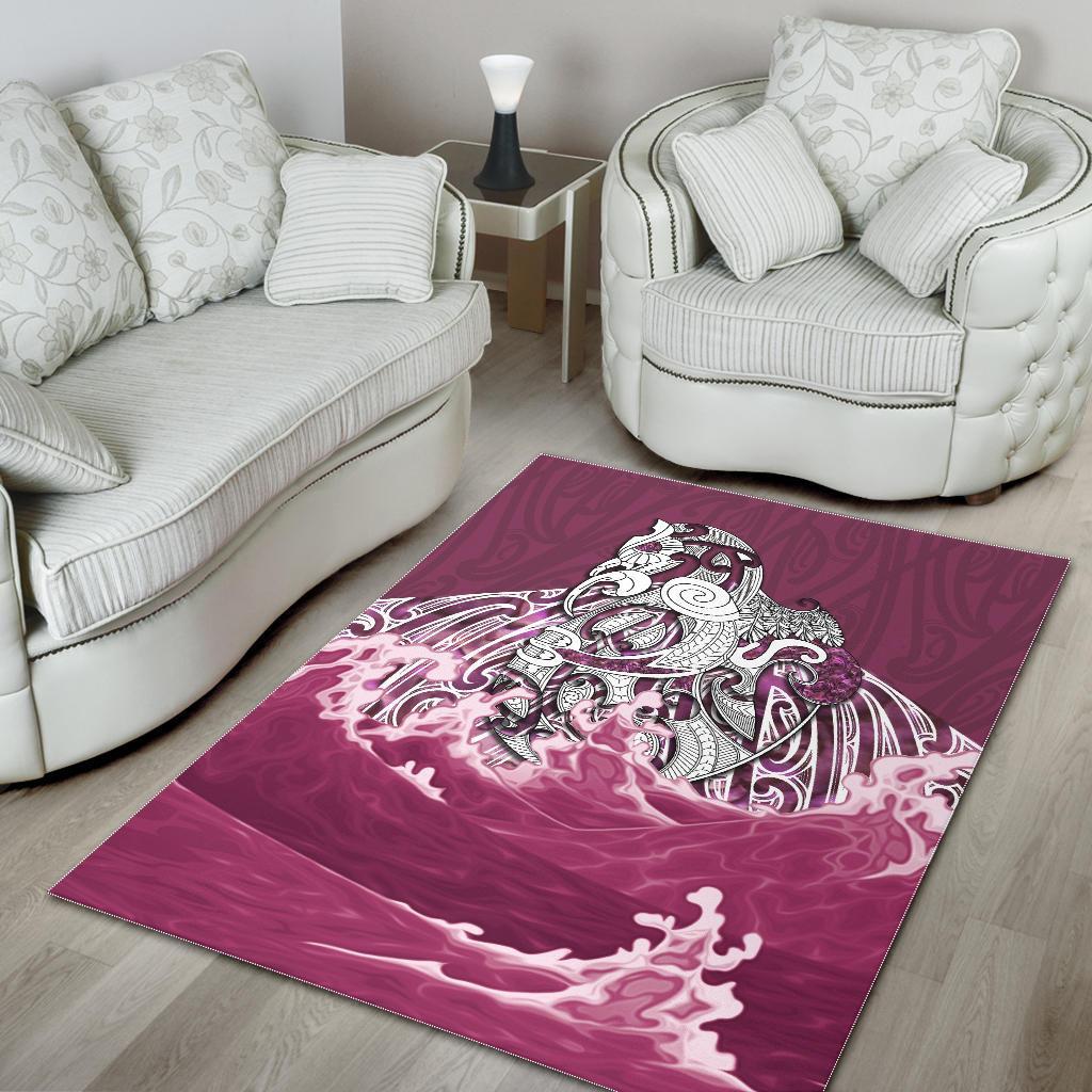 maori-manaia-the-blue-sea-area-rug-pink