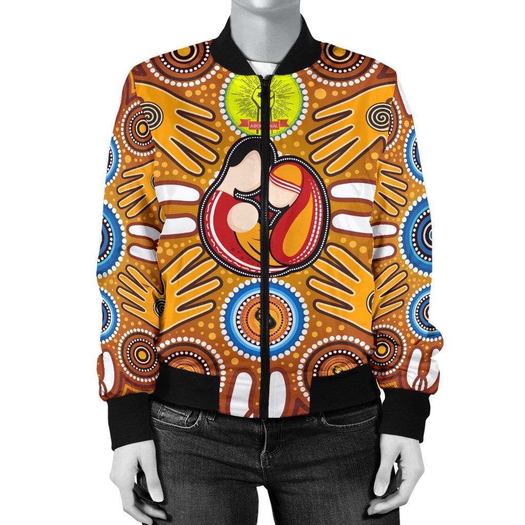 womens-bomber-jackets-aboriginal-family-with-dot-painting-art