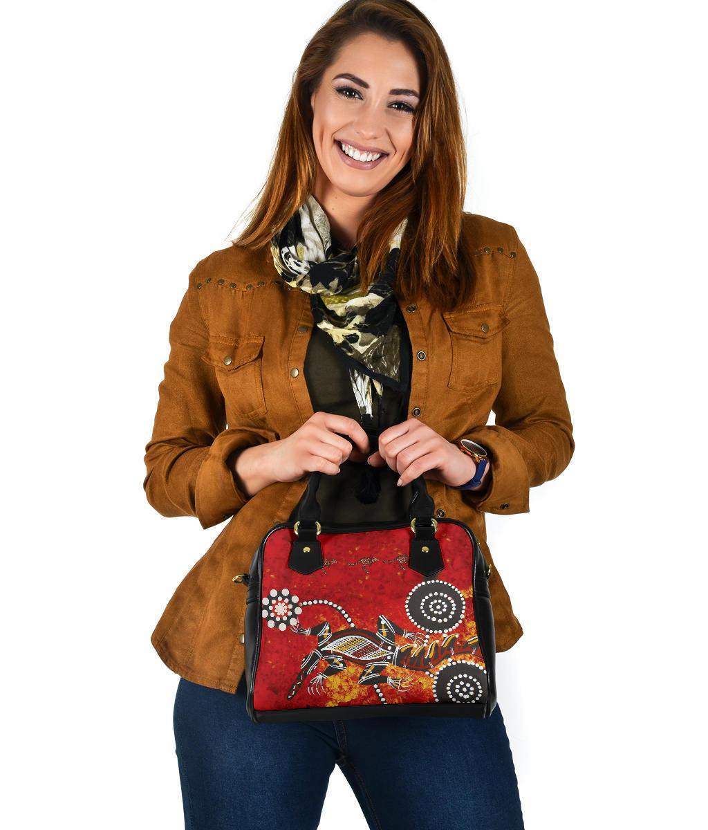 Shoulder Handbag - Crocodile Dot Painting - Vibe Hoodie