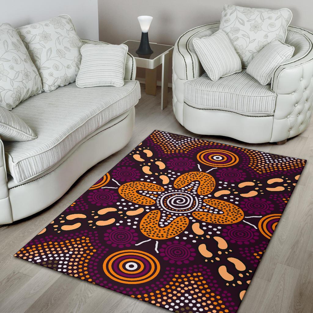 aboriginal-area-rug-flowers-dot-panting-art