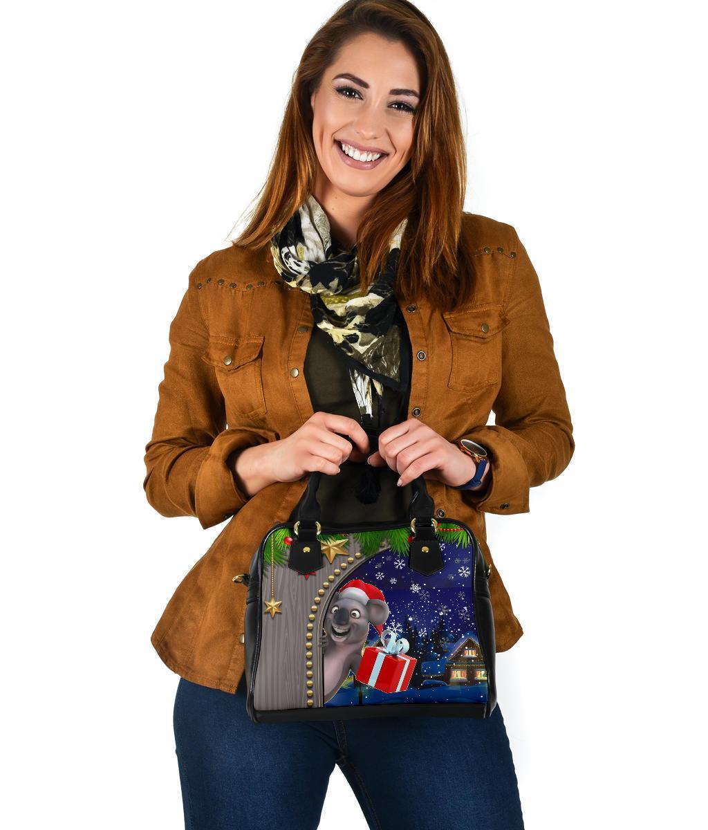 Christmas  Shoulder Handbag - Fun Koala Christmas- - Vibe Hoodie