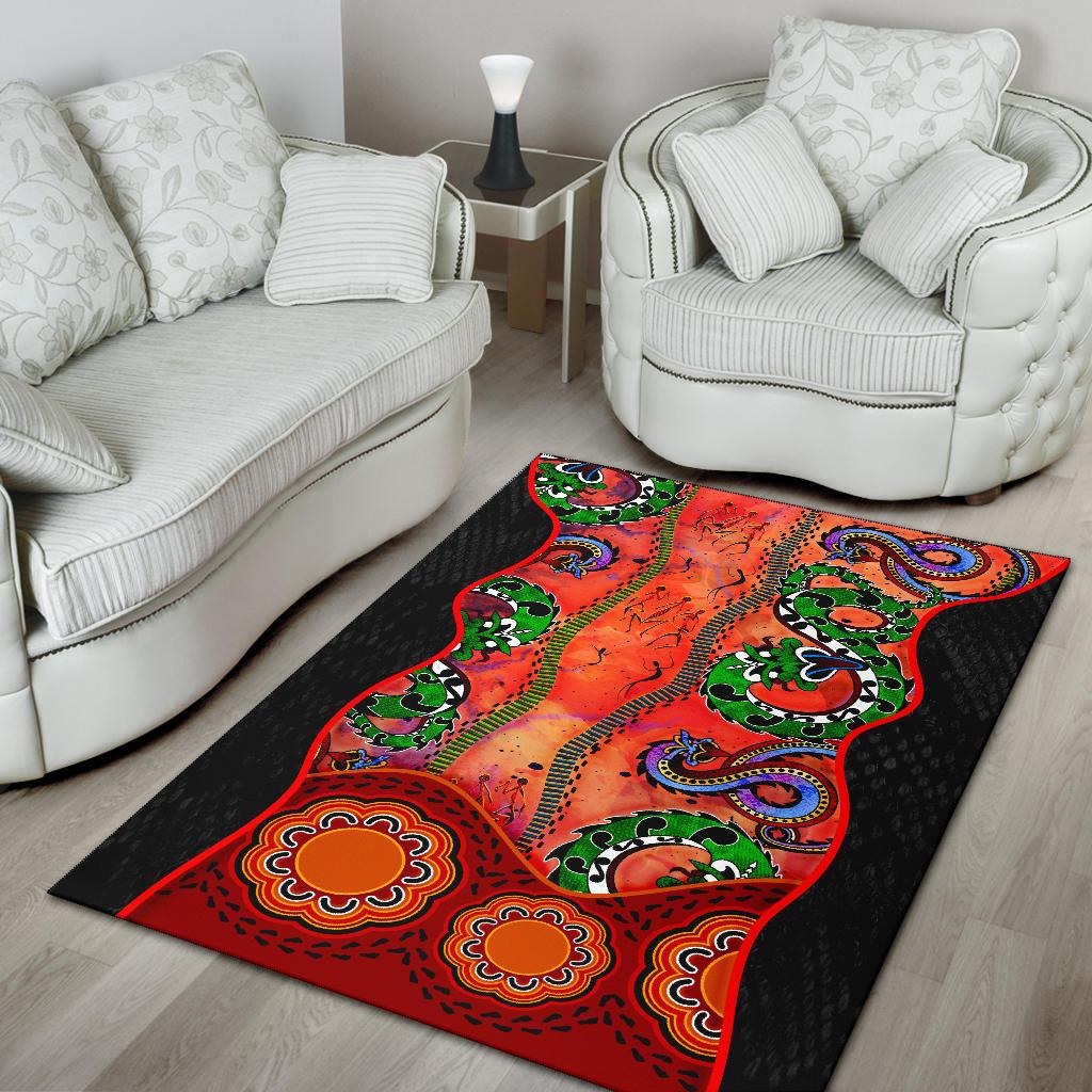 aboriginal-area-rug-aussie-indigenous-patterns-orange