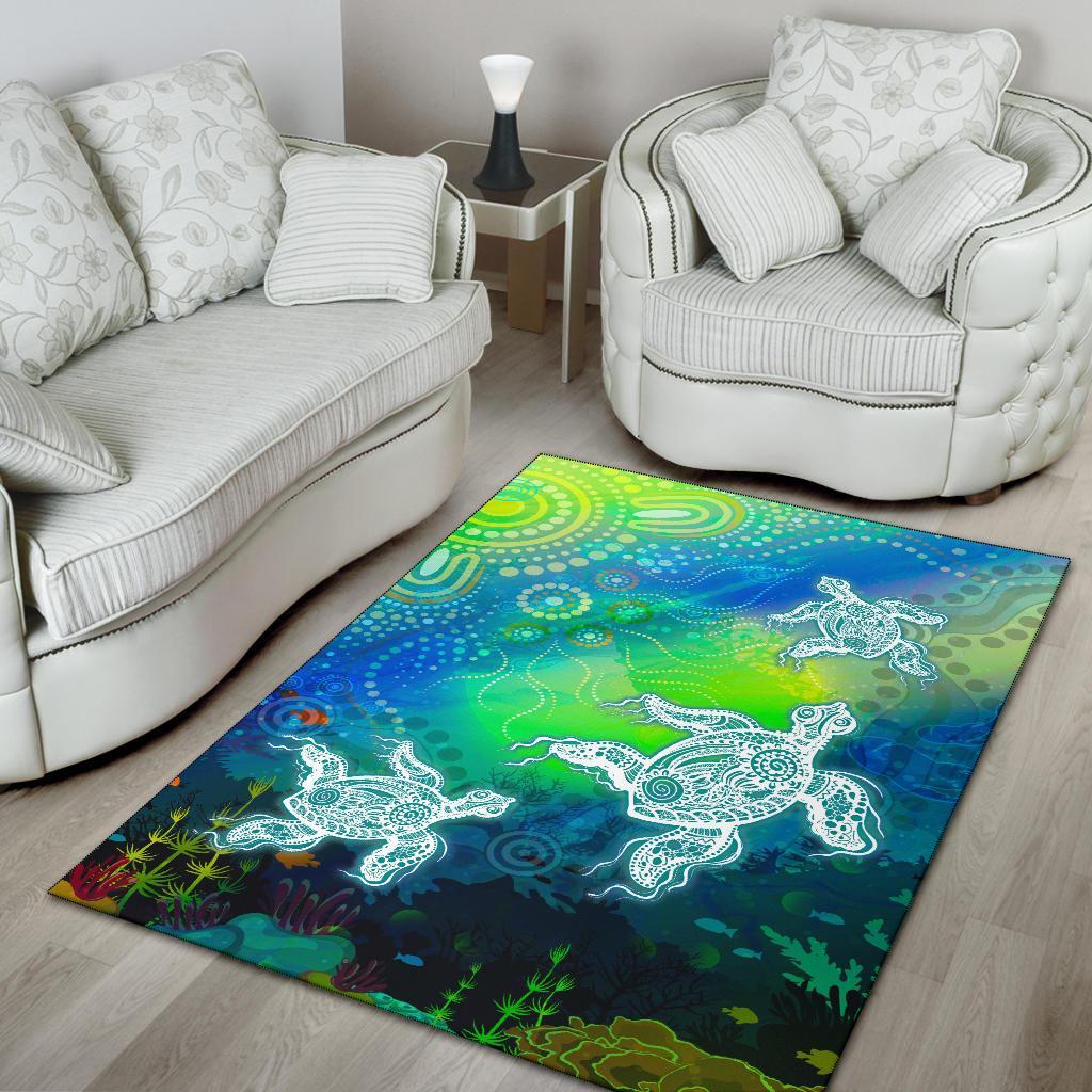 aboriginal-area-rug-indigenous-turtle-ocean-dot-painting-art