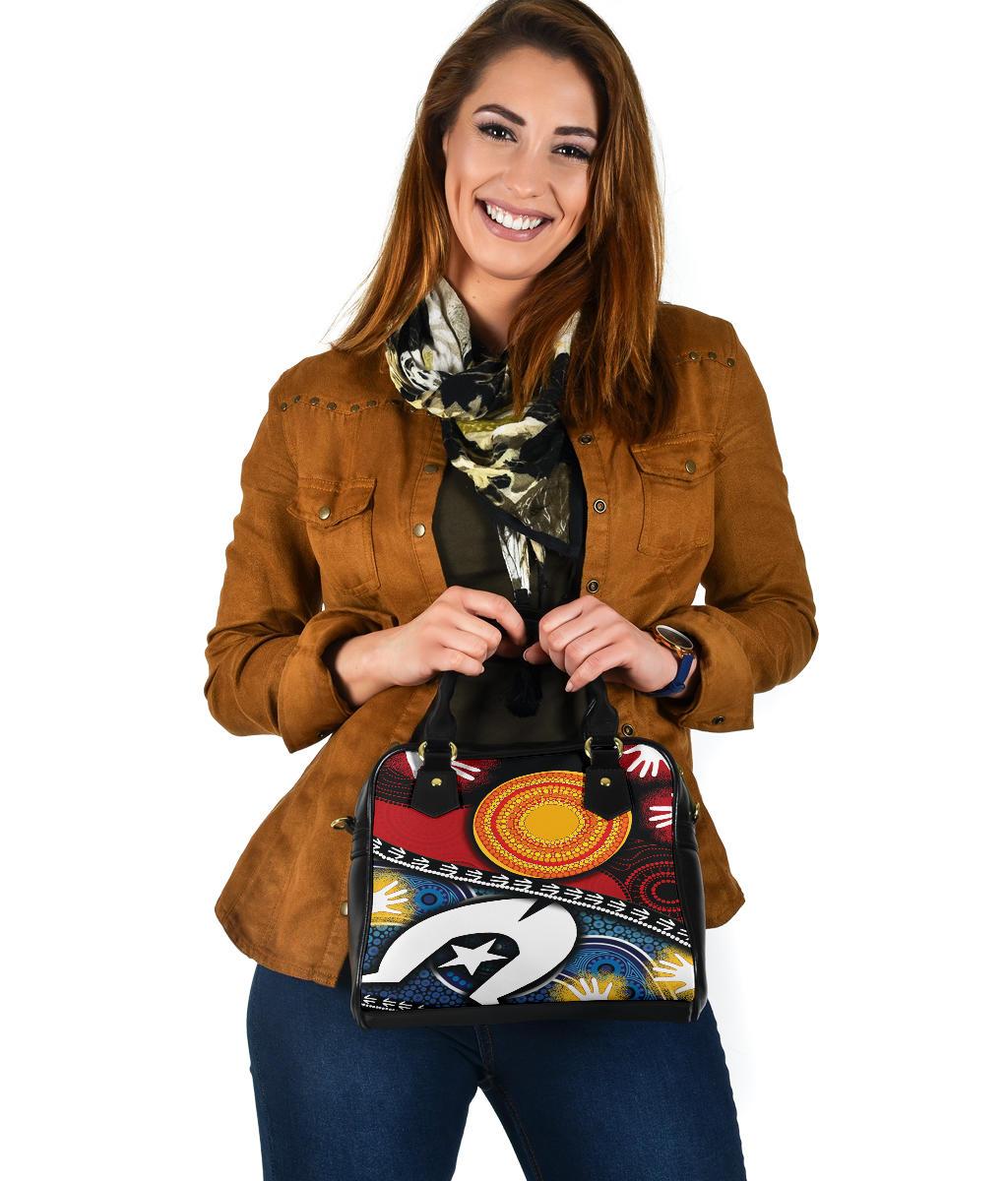 Shoulder Handbag - Australian NAIDOC Aboriginal and Torres Strait Island Flags - Vibe Hoodie