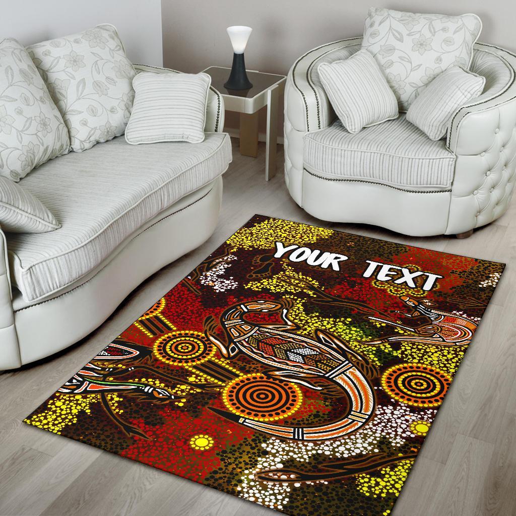 custom-aboriginal-area-rug-kangaroo-and-lizard-dot-painting-art