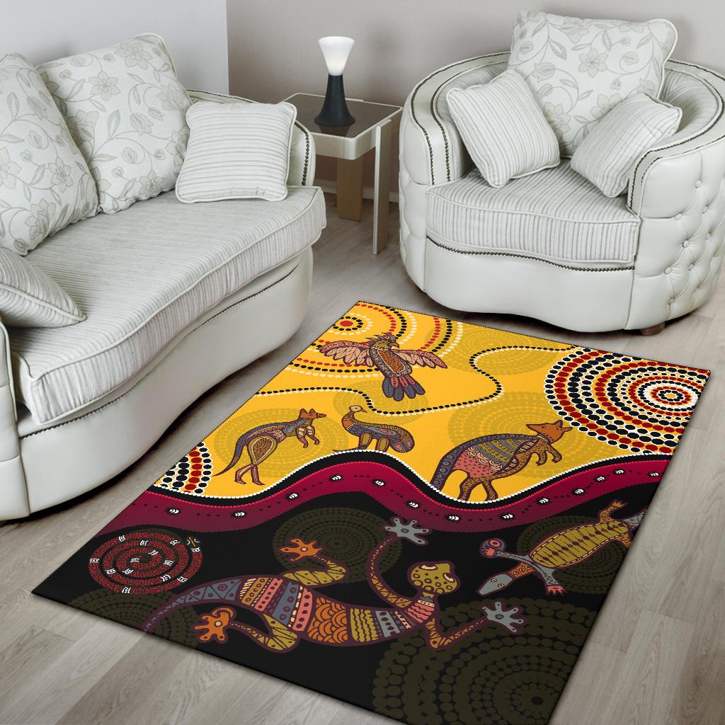 aboriginal-area-rug-indigenous-animals-life-art