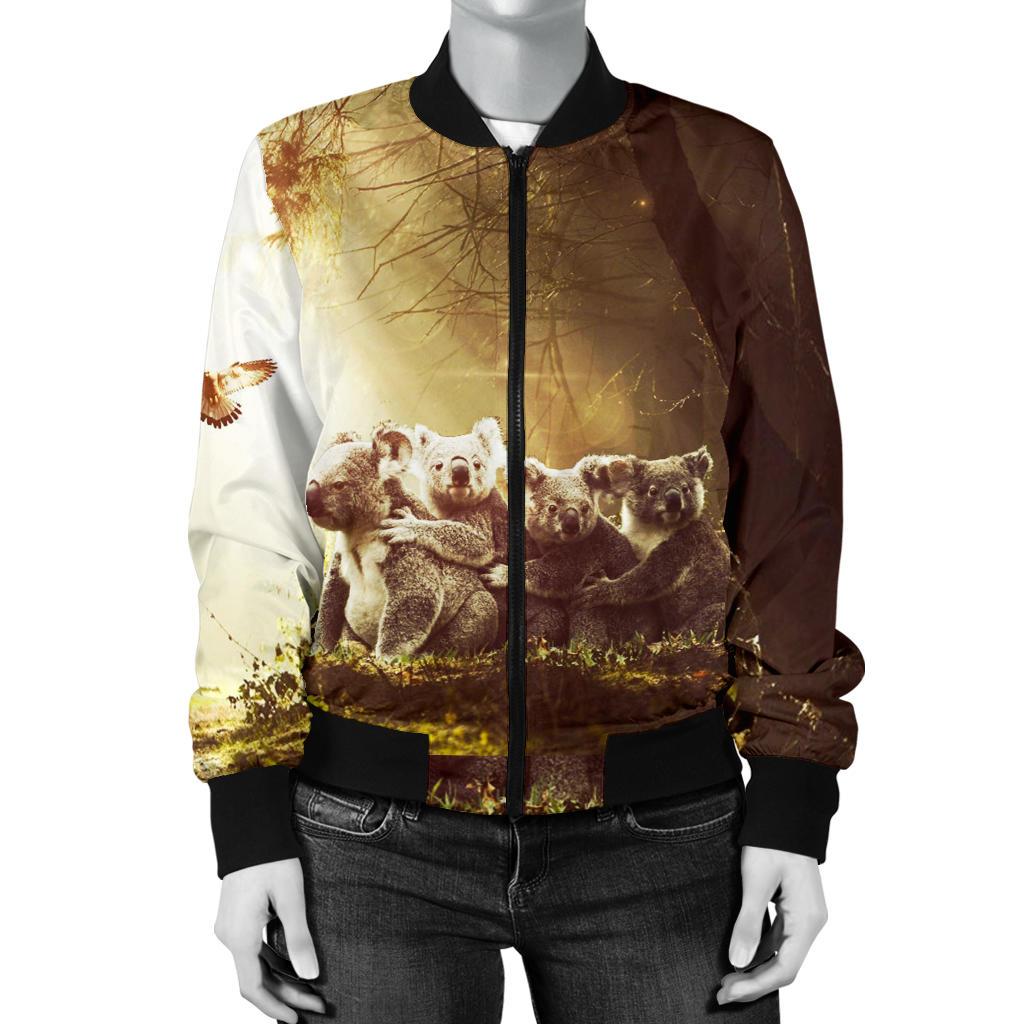 womens-bomber-jacket-koala-family-landscape-art