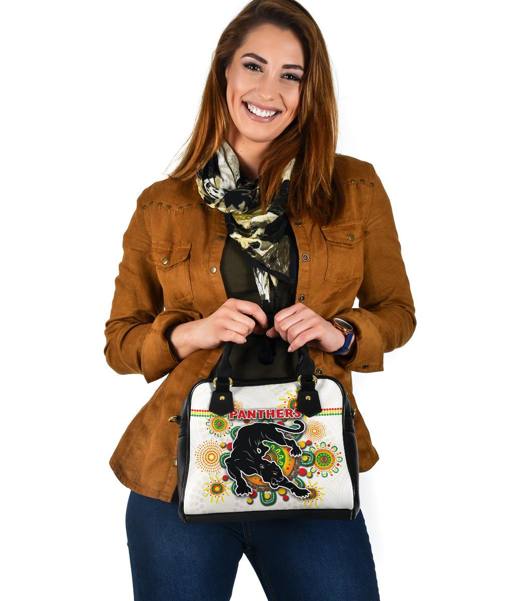 Penrith Shoulder Handbag Indigenous Panthers - White - Vibe Hoodie