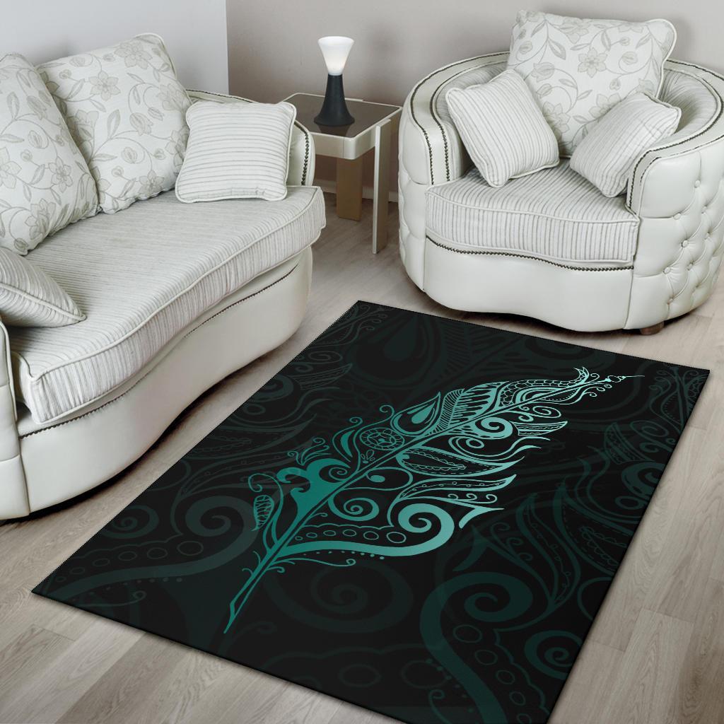 light-silver-fern-area-rug-turquoise