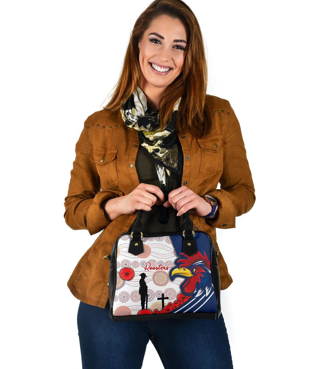 Australia Roosters Shoulder Handbag Anzac Day - Three Tiles Style - Vibe Hoodie