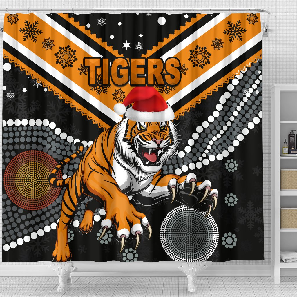 wests-christmas-shower-curtain-tigers-indigenous