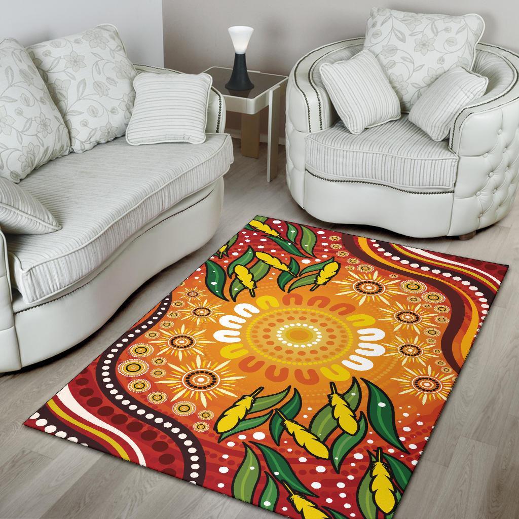 aboriginal-area-rug-indigenous-circle-leaf-patterns