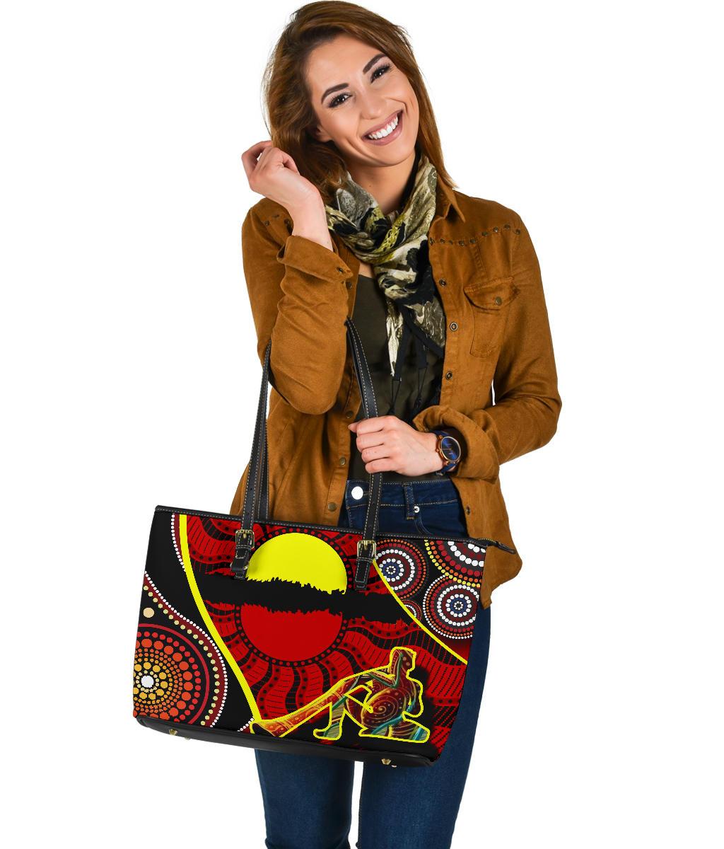 large-leather-tote-bag-australia-aboriginal-dots-with-didgeridoo