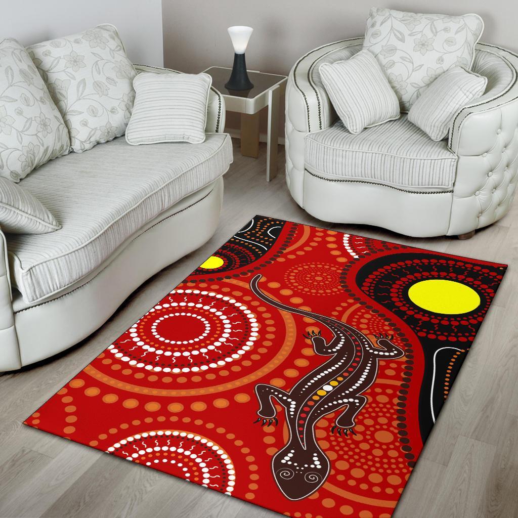 aboriginal-area-rug-australia-lizard-dot-painting-art