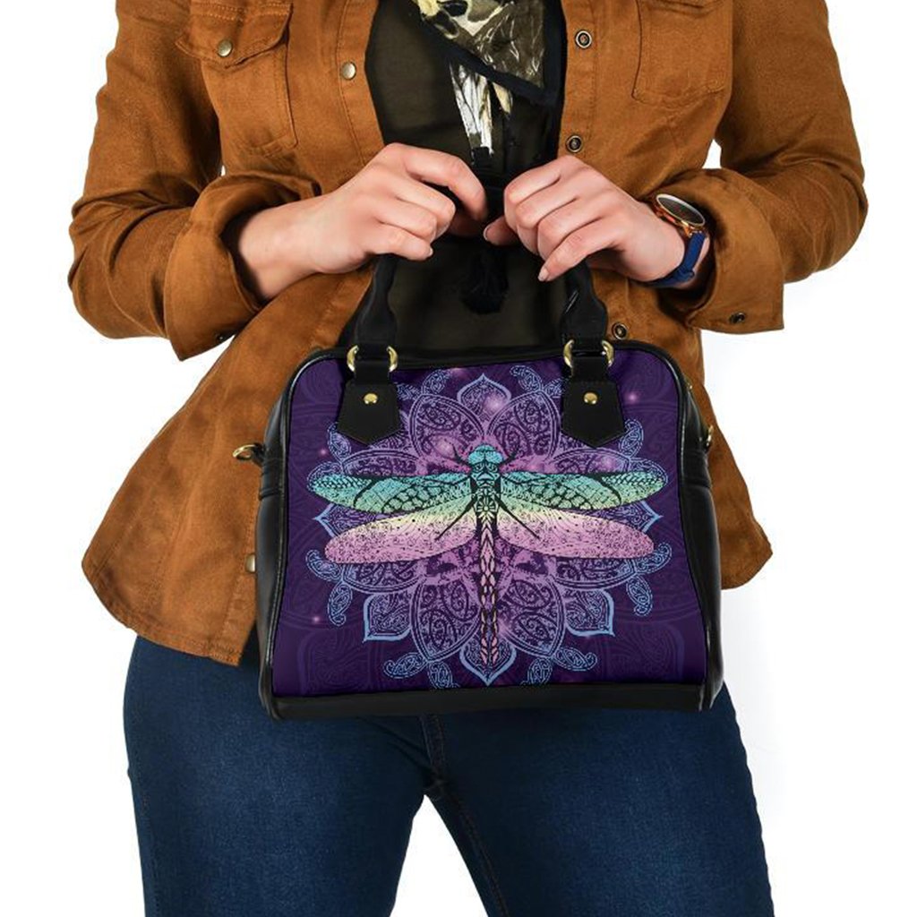 Maori Mandala Dragonfly Shoulder Handbag - Vibe Hoodie