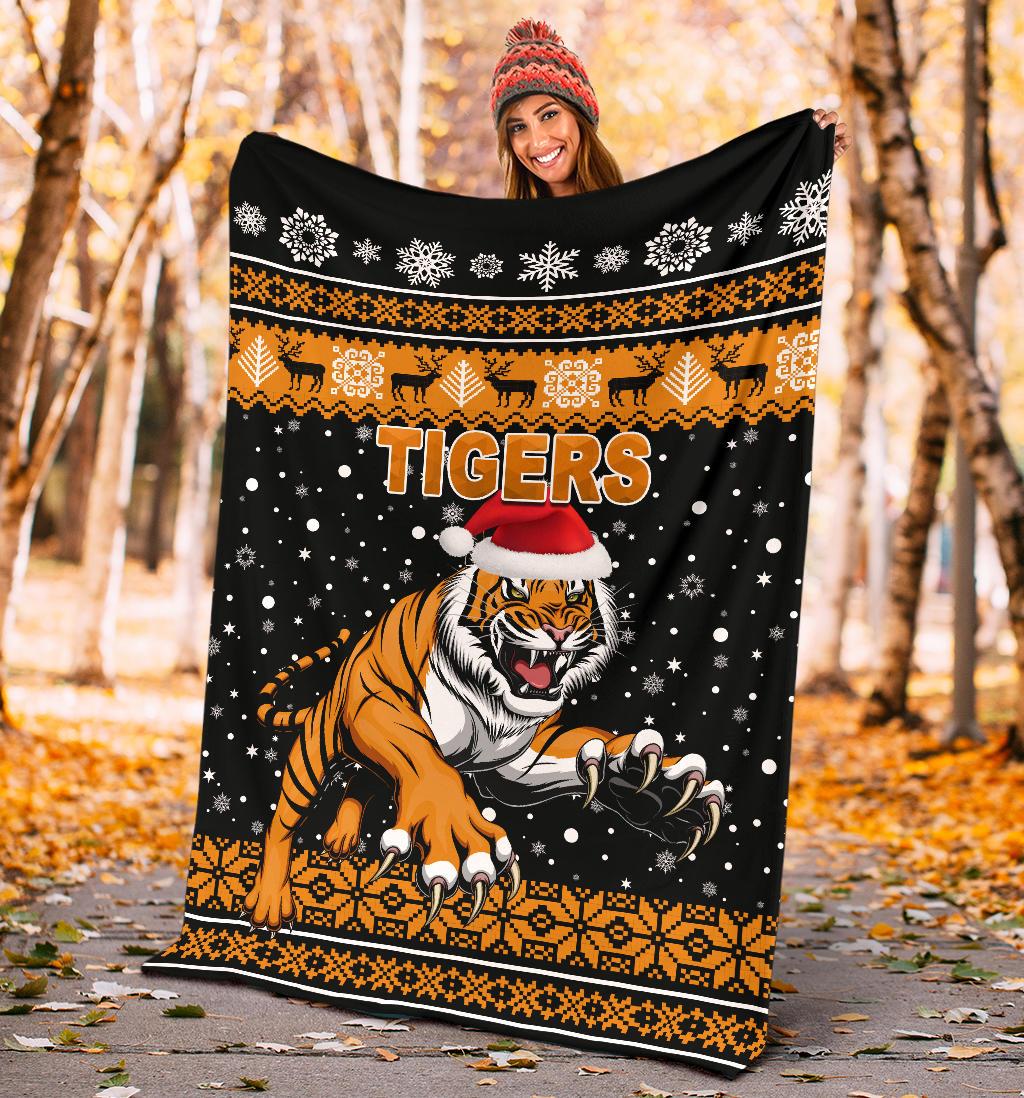 wests-christmas-premium-blanket-tigers-unique-vibes-black