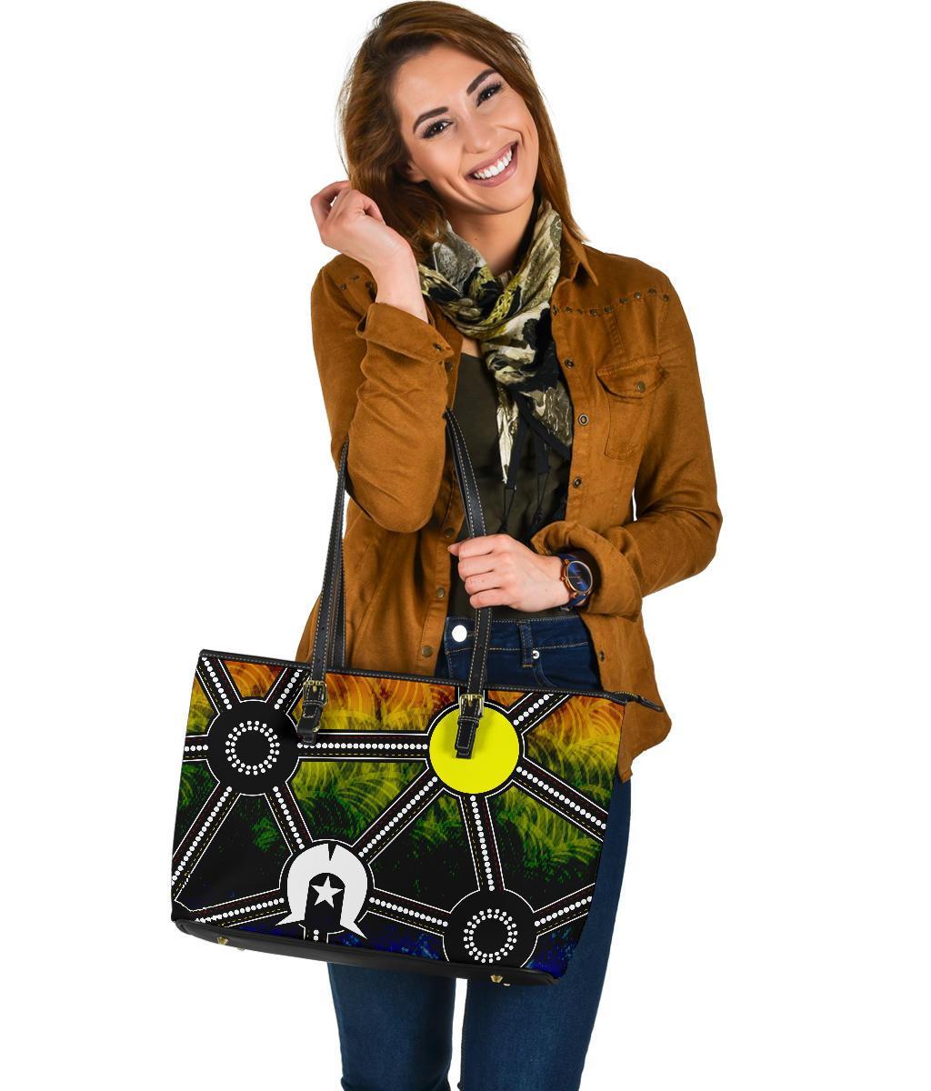 naidoc-week-2021-large-leather-tote-bag-aboriginal-geometric-style