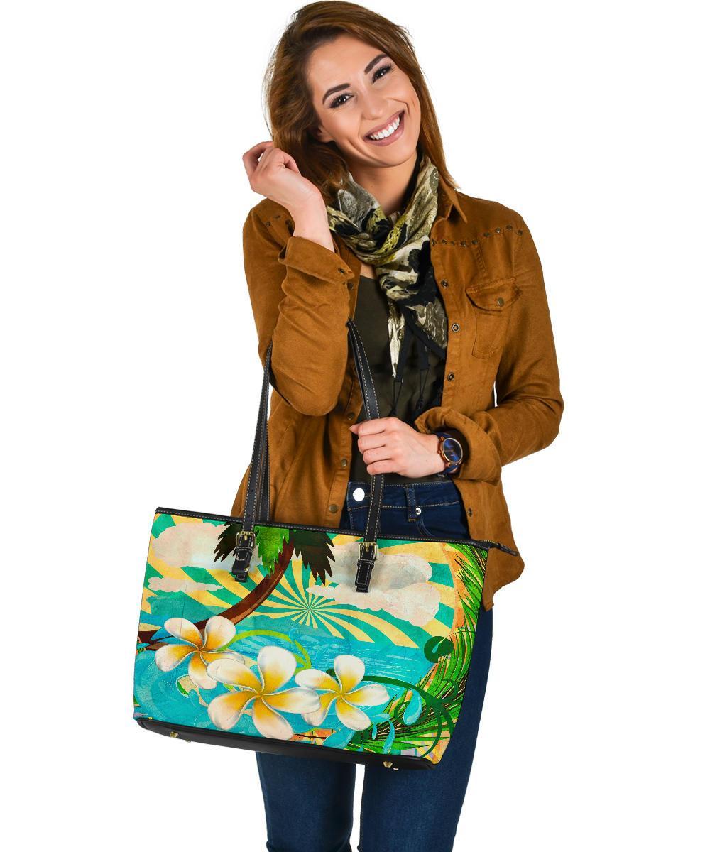 sunny-tropical-plumeria-large-leather-tote-bag